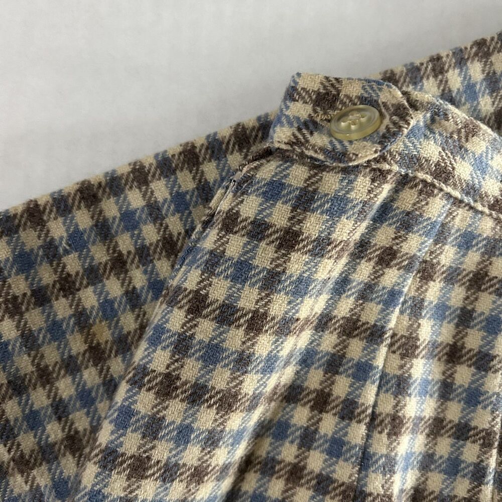 VTG Plaid Gingham Knee Length Wool Skirt, sz S, Classic Autumnal Academia, - Picture 3 of 6